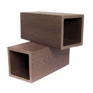 POLIVAN Столб опорный 3D WOOD (125*125), цвет ТЁМНО-КОРИЧНЕВЫЙ